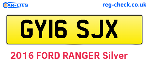 GY16SJX are the vehicle registration plates.