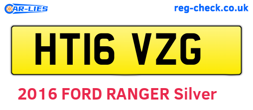 HT16VZG are the vehicle registration plates.