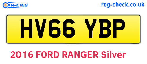 HV66YBP are the vehicle registration plates.
