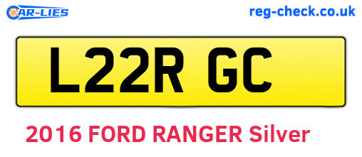 L22RGC are the vehicle registration plates.
