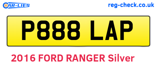 P888LAP are the vehicle registration plates.