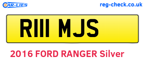 R111MJS are the vehicle registration plates.
