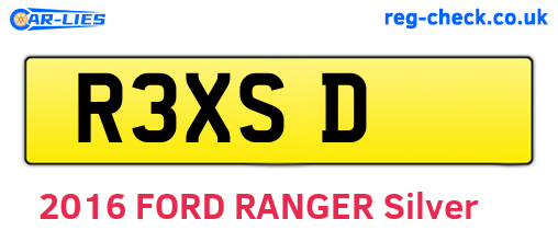 R3XSD are the vehicle registration plates.