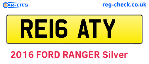 RE16ATY are the vehicle registration plates.