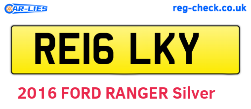 RE16LKY are the vehicle registration plates.
