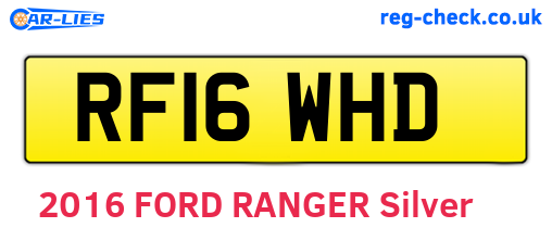 RF16WHD are the vehicle registration plates.
