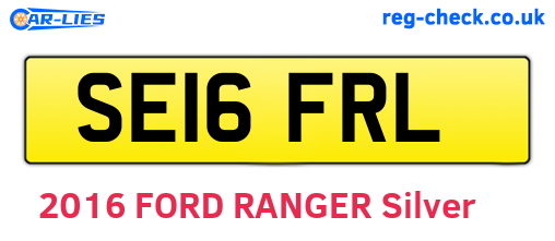 SE16FRL are the vehicle registration plates.