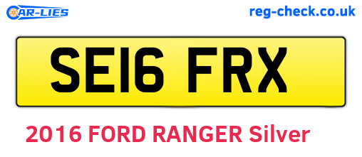 SE16FRX are the vehicle registration plates.