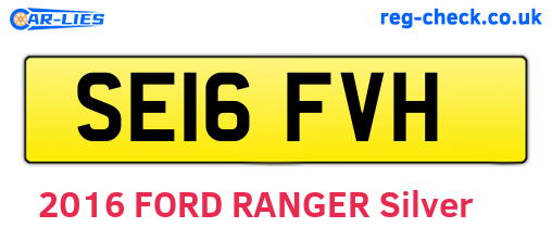 SE16FVH are the vehicle registration plates.