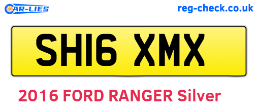 SH16XMX are the vehicle registration plates.