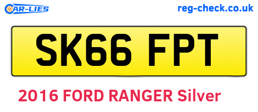 SK66FPT are the vehicle registration plates.