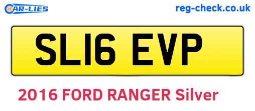 SL16EVP are the vehicle registration plates.