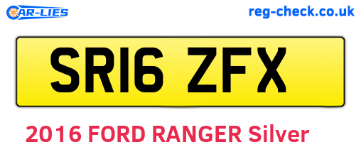 SR16ZFX are the vehicle registration plates.