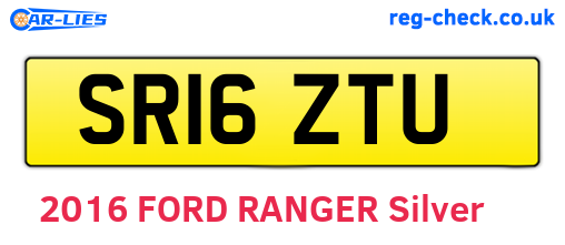 SR16ZTU are the vehicle registration plates.