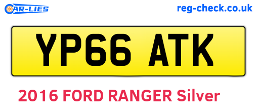 YP66ATK are the vehicle registration plates.