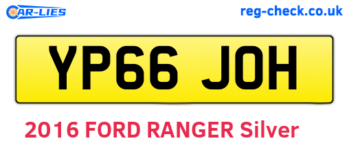 YP66JOH are the vehicle registration plates.