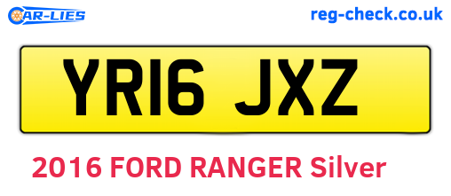 YR16JXZ are the vehicle registration plates.