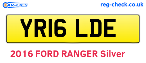 YR16LDE are the vehicle registration plates.