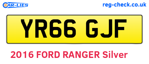 YR66GJF are the vehicle registration plates.