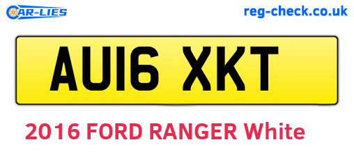 AU16XKT are the vehicle registration plates.