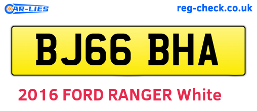 BJ66BHA are the vehicle registration plates.