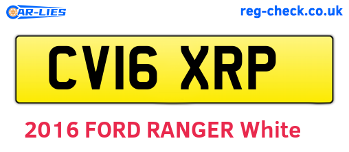 CV16XRP are the vehicle registration plates.