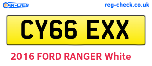 CY66EXX are the vehicle registration plates.