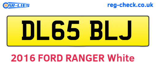 DL65BLJ are the vehicle registration plates.