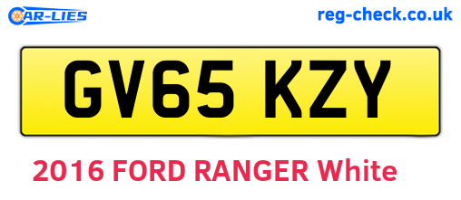 GV65KZY are the vehicle registration plates.