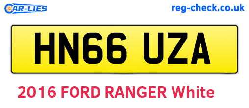 HN66UZA are the vehicle registration plates.
