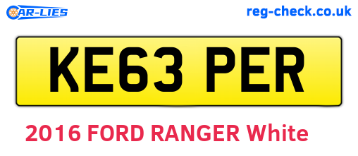 KE63PER are the vehicle registration plates.