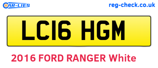 LC16HGM are the vehicle registration plates.