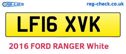 LF16XVK are the vehicle registration plates.