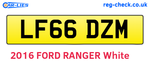 LF66DZM are the vehicle registration plates.