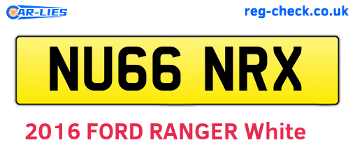 NU66NRX are the vehicle registration plates.
