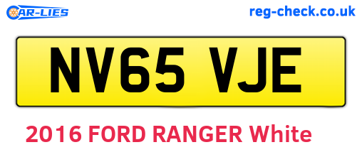 NV65VJE are the vehicle registration plates.