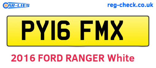 PY16FMX are the vehicle registration plates.