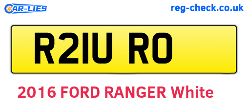 R21URO are the vehicle registration plates.