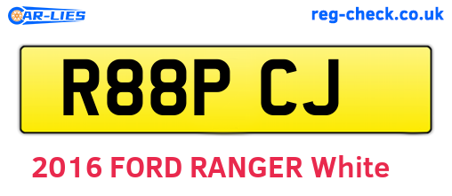 R88PCJ are the vehicle registration plates.