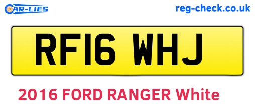 RF16WHJ are the vehicle registration plates.