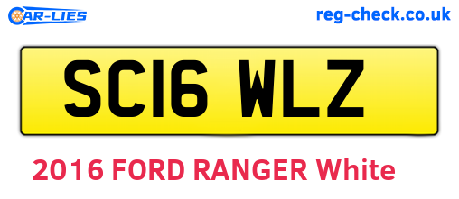 SC16WLZ are the vehicle registration plates.