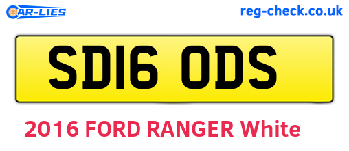 SD16ODS are the vehicle registration plates.