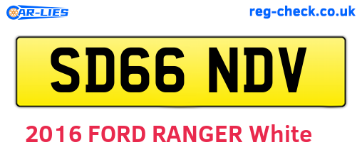 SD66NDV are the vehicle registration plates.