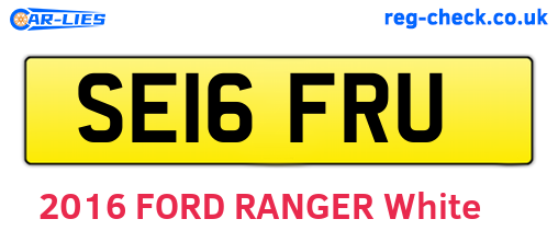 SE16FRU are the vehicle registration plates.