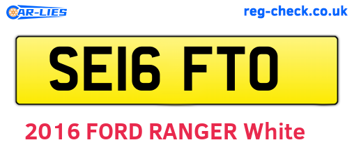 SE16FTO are the vehicle registration plates.