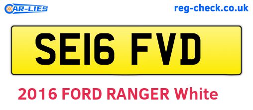 SE16FVD are the vehicle registration plates.