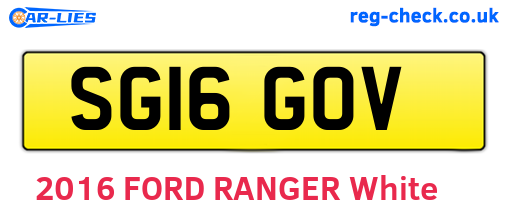 SG16GOV are the vehicle registration plates.