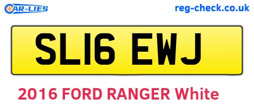 SL16EWJ are the vehicle registration plates.