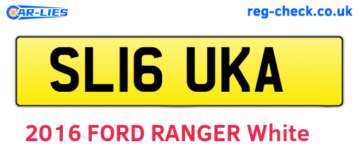 SL16UKA are the vehicle registration plates.
