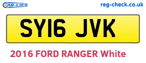 SY16JVK are the vehicle registration plates.